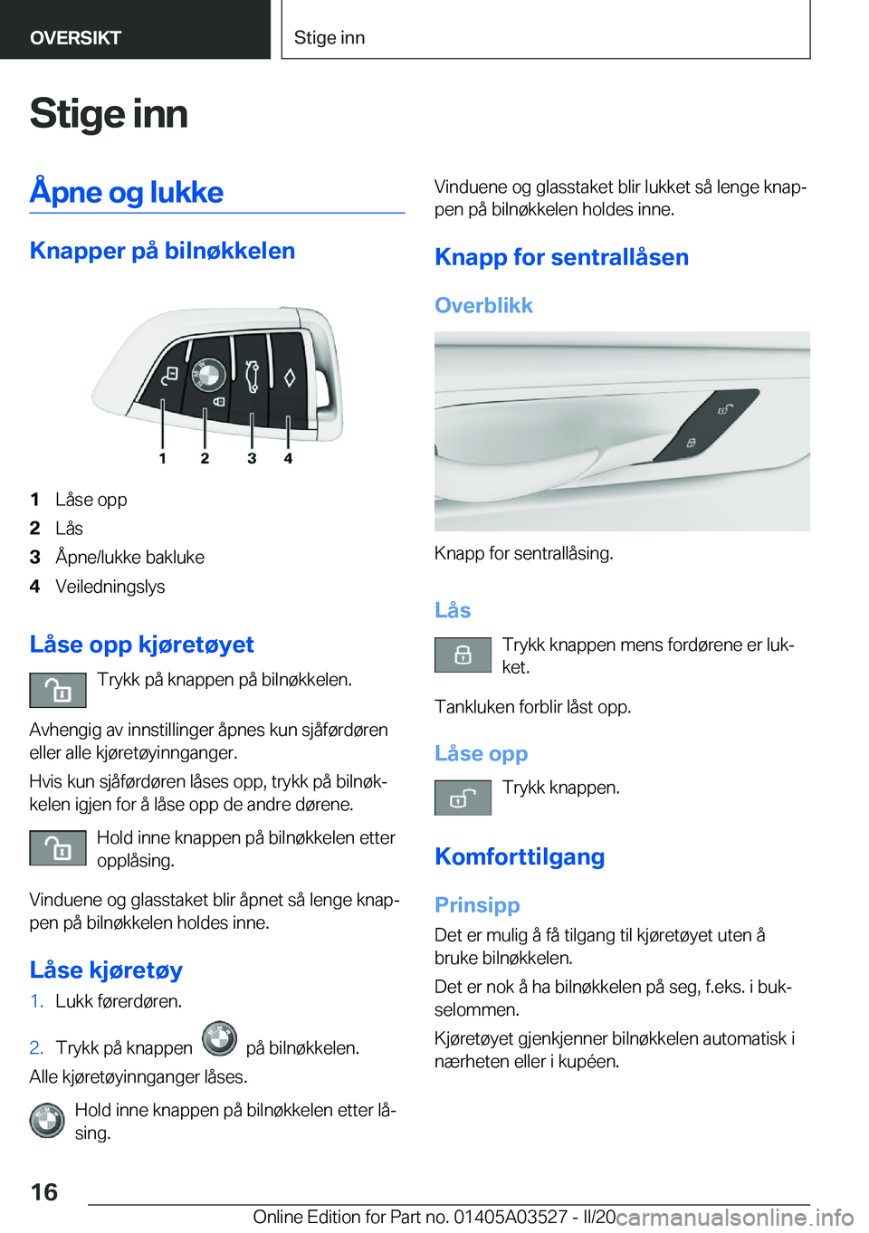 BMW X3 2020  InstruksjonsbØker (in Norwegian) �S�t�i�g�e��i�n�n�