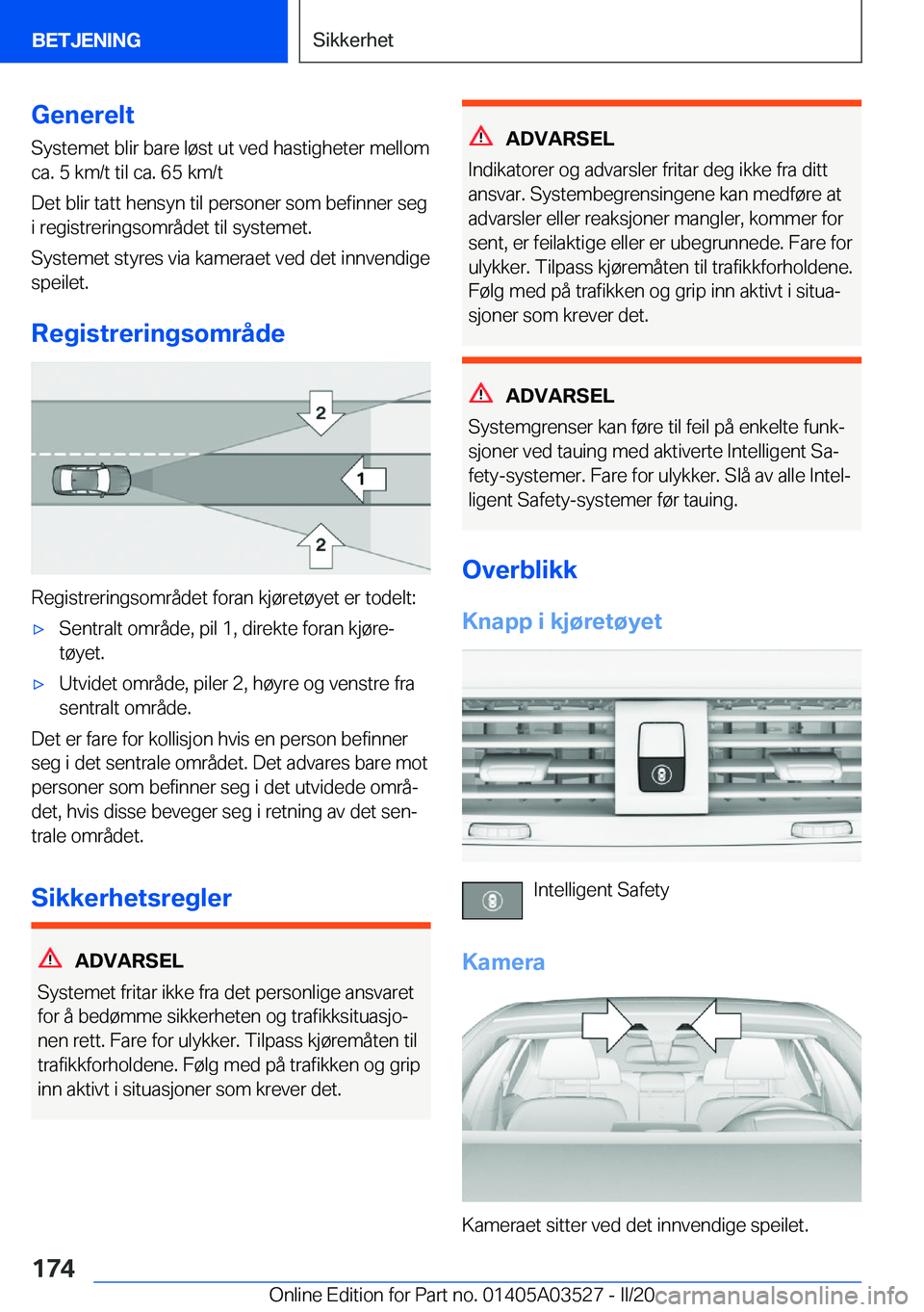 BMW X3 2020  InstruksjonsbØker (in Norwegian) �G�e�n�e�r�e�l�t�S�y�s�t�e�m�e�t��b�l�i�r��b�a�r�e��l�