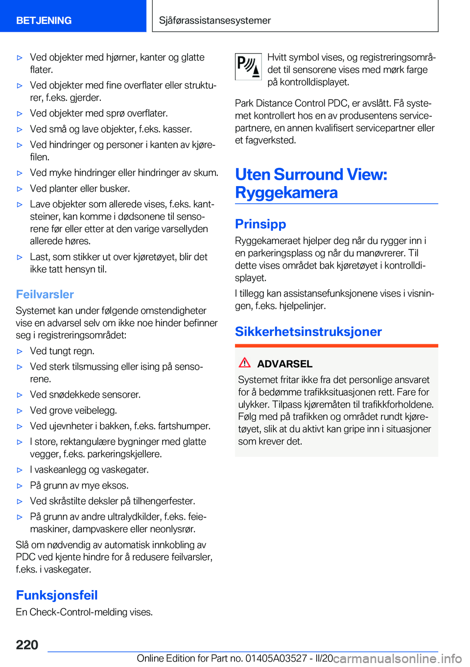 BMW X3 2020  InstruksjonsbØker (in Norwegian) 'x�V�e�d��o�b�j�e�k�t�e�r��m�e�d��h�j�