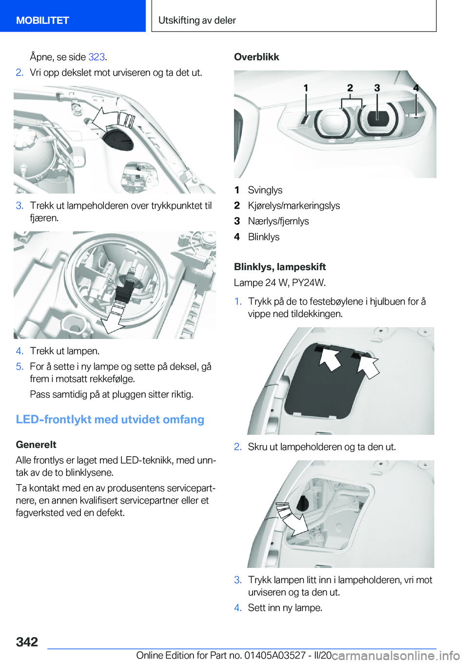 BMW X3 2020  InstruksjonsbØker (in Norwegian) �