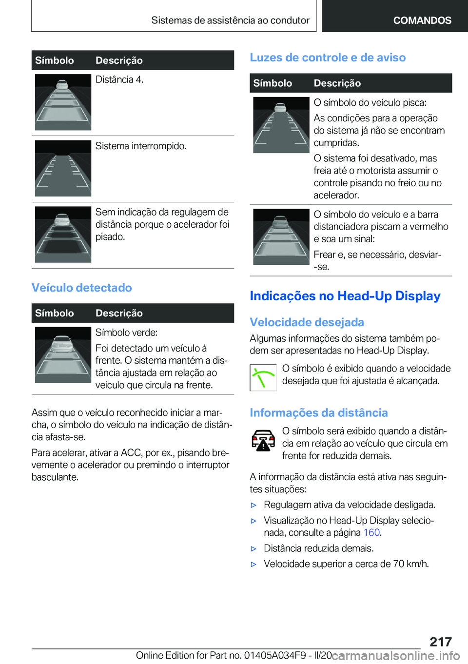 BMW X3 2020  Manual do condutor (in Portuguese) �S�