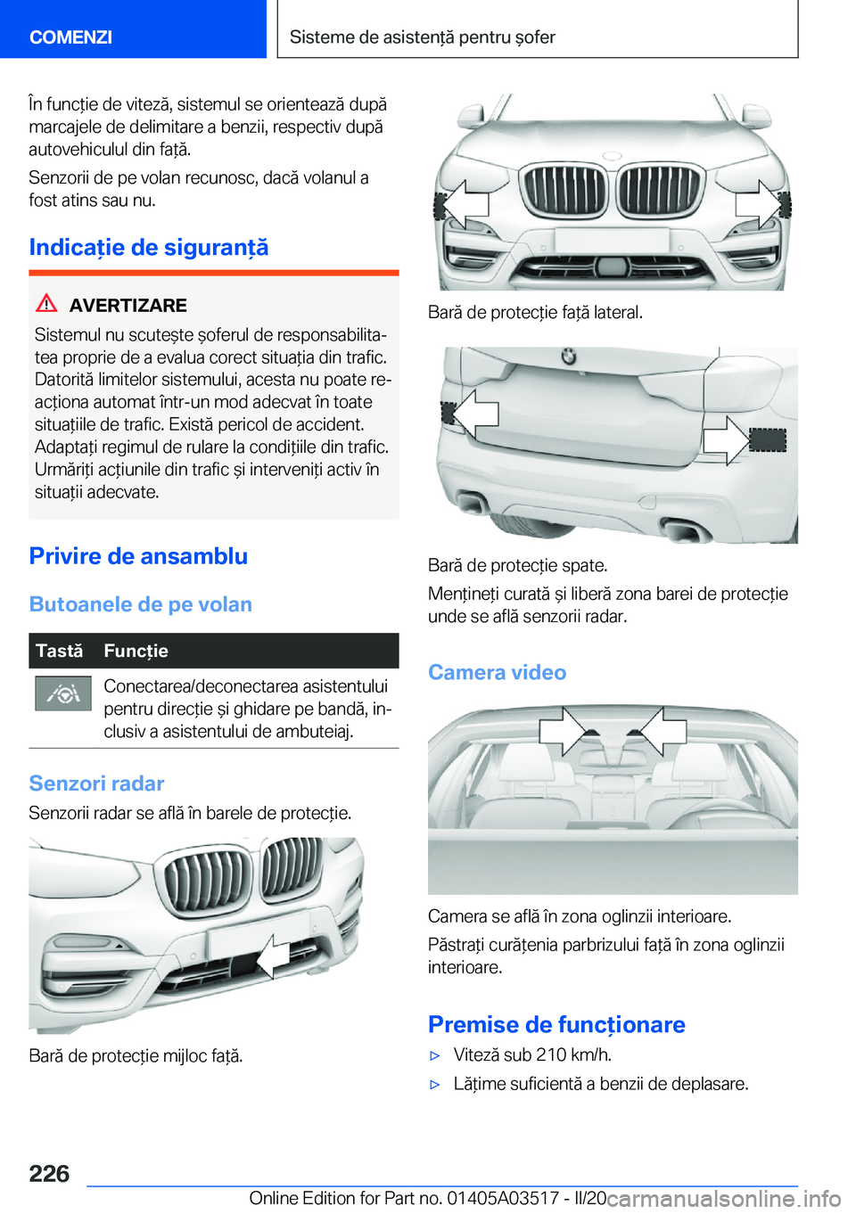 BMW X3 2020  Ghiduri De Utilizare (in Romanian) �