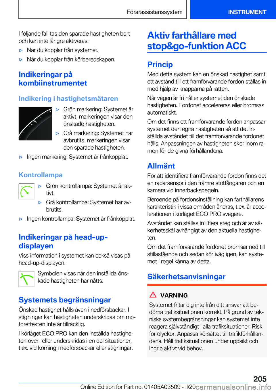 BMW X3 2020  InstruktionsbÖcker (in Swedish) �I��f�