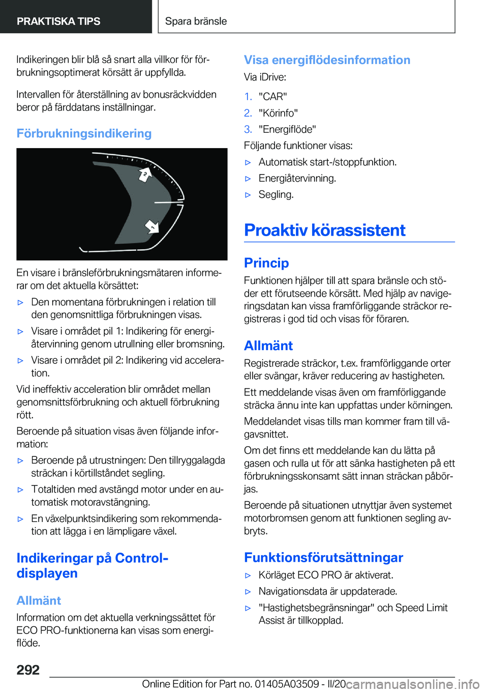 BMW X3 2020  InstruktionsbÖcker (in Swedish) �I�n�d�i�k�e�r�i�n�g�e�n��b�l�i�r��b�l�å��s�å��s�n�a�r�t��a�l�l�a��v�i�l�l�k�o�r��f�