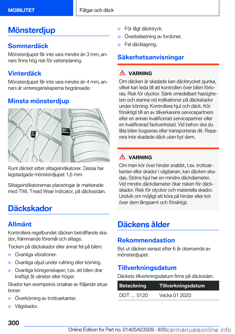 BMW X3 2020  InstruktionsbÖcker (in Swedish) �M�