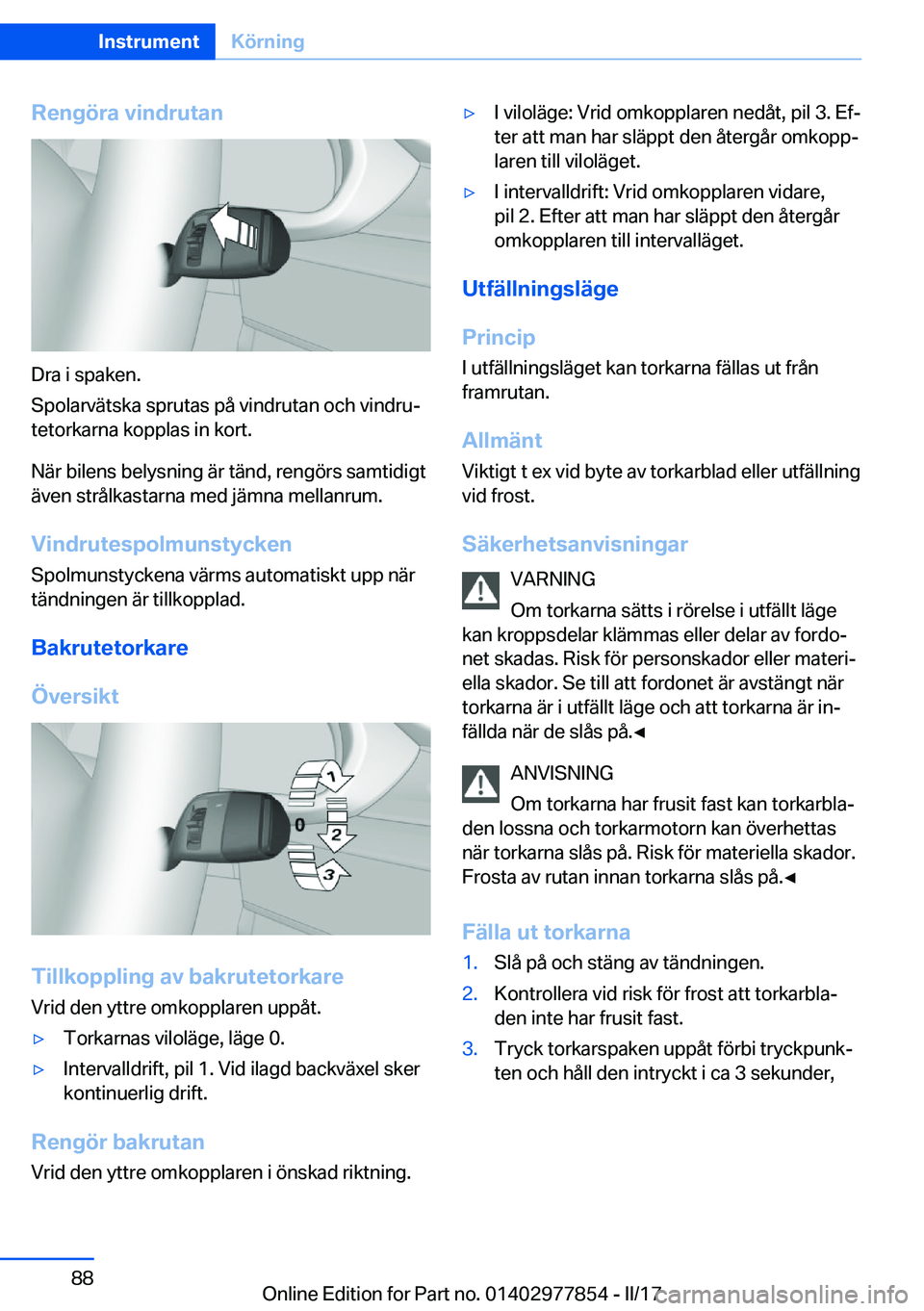 BMW X3 2017  InstruktionsbÖcker (in Swedish) �R�e�n�g�
