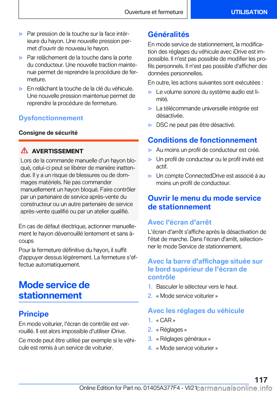 BMW X3 M 2022  Notices Demploi (in French) 'x�P�a�r��p�r�e�s�s�i�o�n��d�e��l�a��t�o�u�c�h�e��s�u�r��l�a��f�a�c�e��i�n�t�é�rj
�i�e�u�r�e��d�u��h�a�y�o�n�.��U�n�e��n�o�u�v�e�l�l�e��p�r�e�s�s�i�o�n��p�e�rj
�m�e�t��d�'�o�