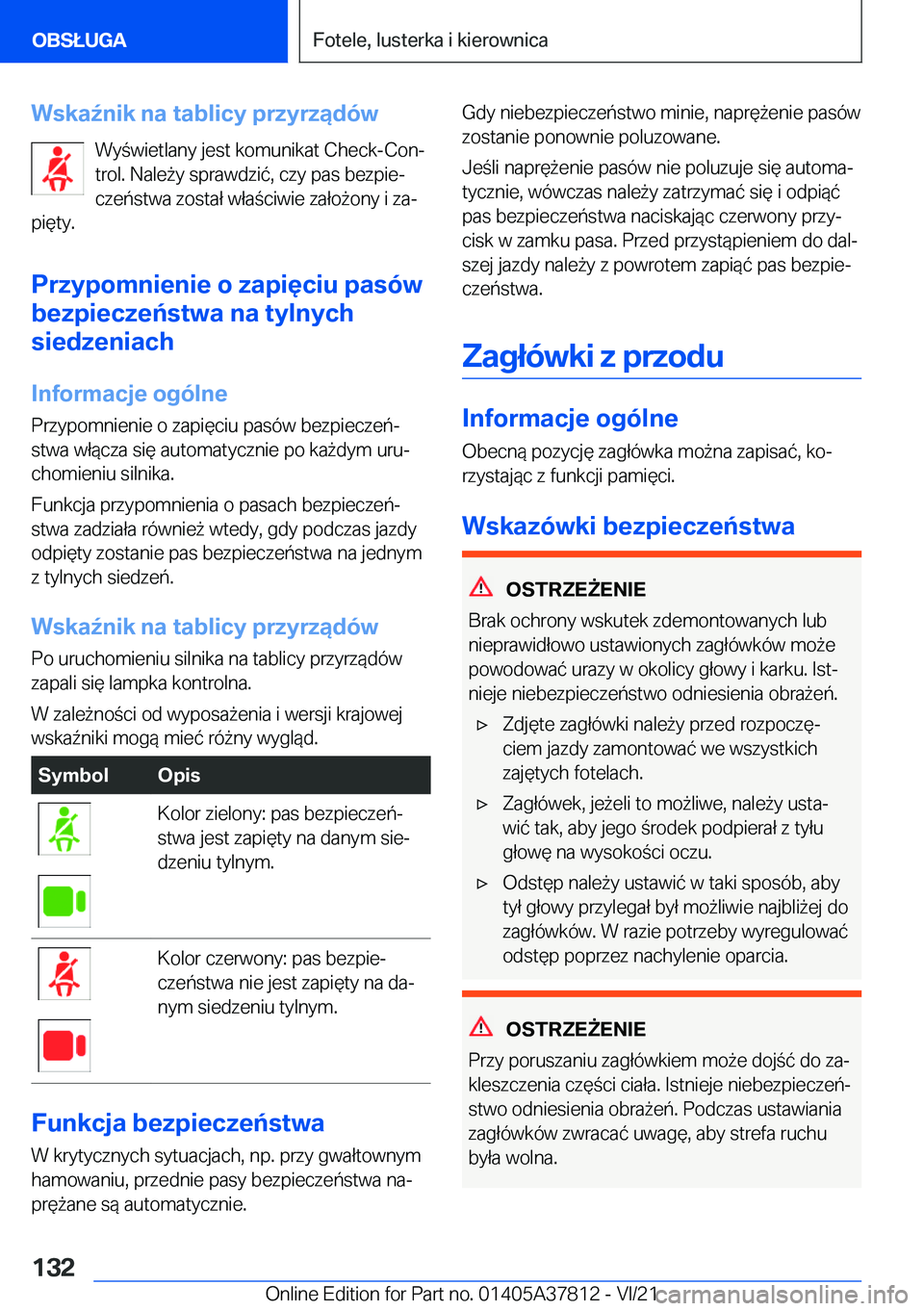 BMW X3 M 2022  Instrukcja obsługi (in Polish) �W�s�k�a7�n�i�k��n�a��t�a�b�l�i�c�y��p�r�z�y�r�z�ą�d�