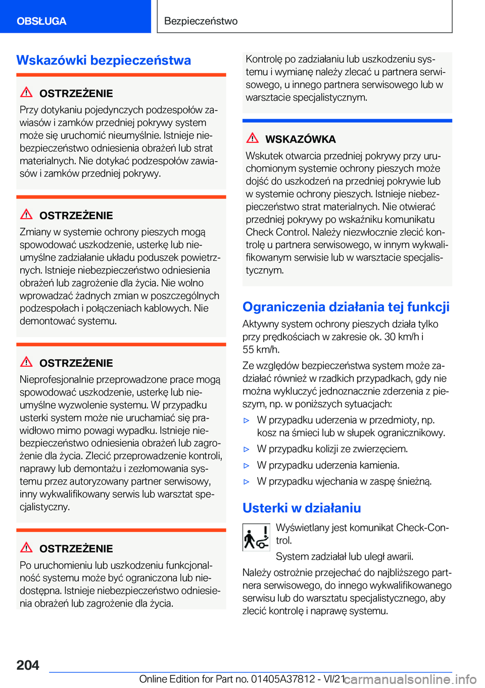 BMW X3 M 2022  Instrukcja obsługi (in Polish) �W�s�k�a�z�