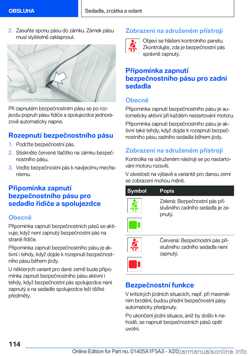 BMW X3 M 2021  Návod na použití (in Czech) �2�.�Z�a�s�u�