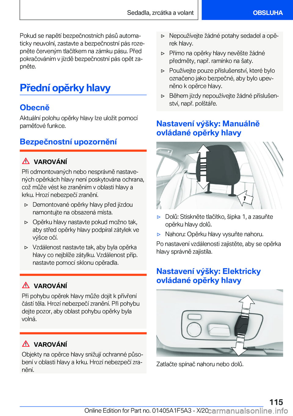 BMW X3 M 2021  Návod na použití (in Czech) �P�o�k�u�d��s�e��n�a�p�