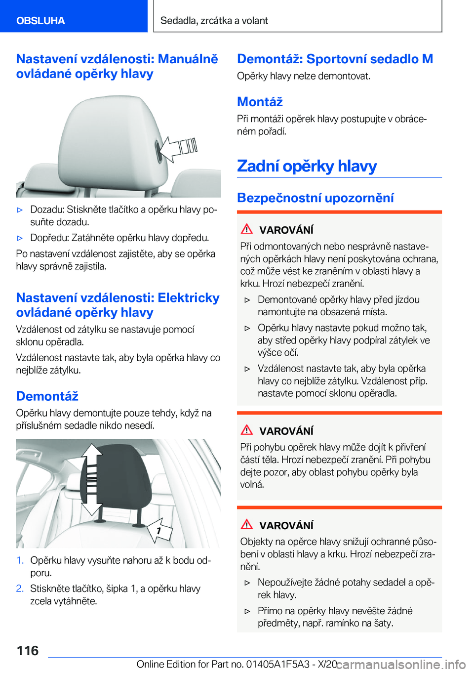 BMW X3 M 2021  Návod na použití (in Czech) �N�a�s�t�a�v�e�n�
