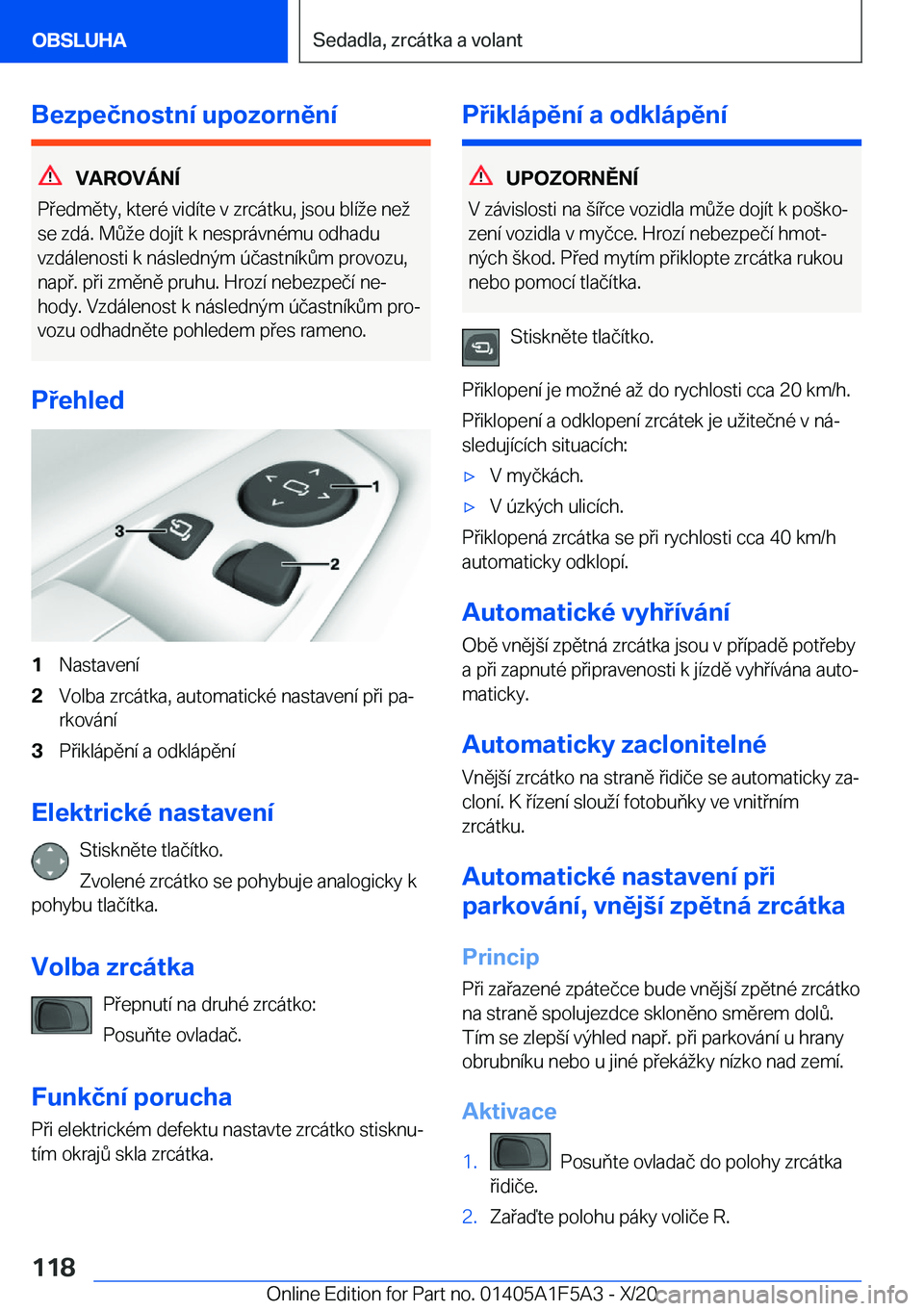 BMW X3 M 2021  Návod na použití (in Czech) �B�e�z�p�e�č�n�o�s�t�n�