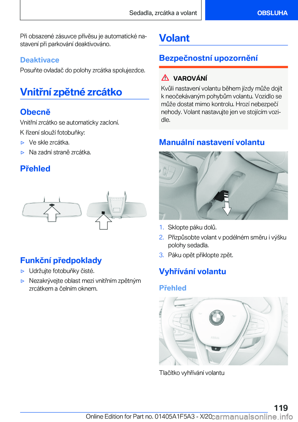 BMW X3 M 2021  Návod na použití (in Czech) �P�i��o�b�s�a�z�e�n�