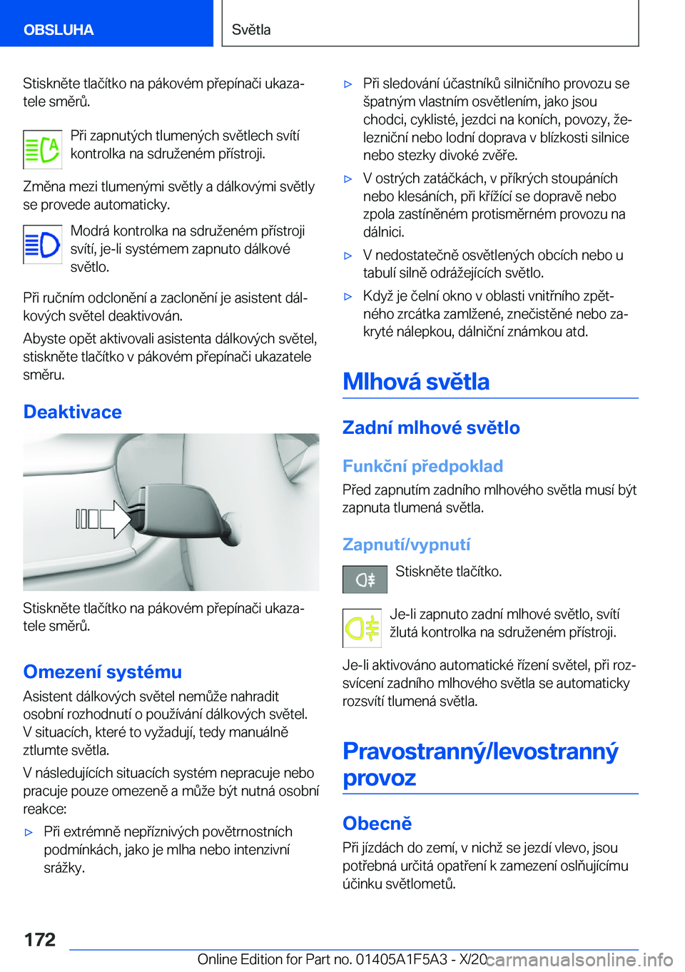 BMW X3 M 2021  Návod na použití (in Czech) �S�t�i�s�k�n�