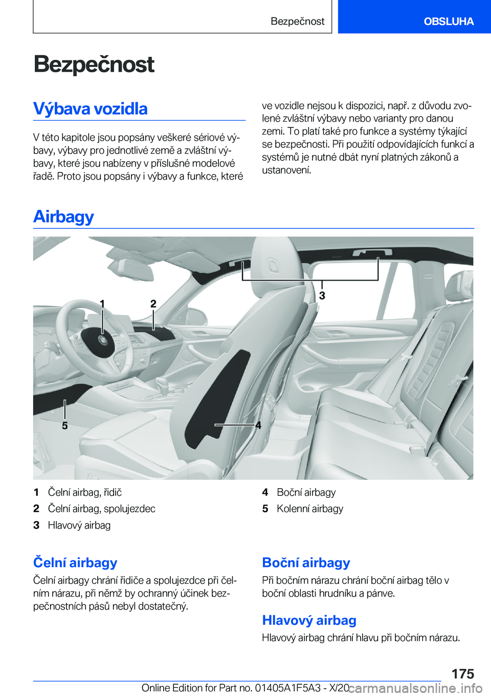 BMW X3 M 2021  Návod na použití (in Czech) �B�e�z�p�e�č�n�o�s�t�V�