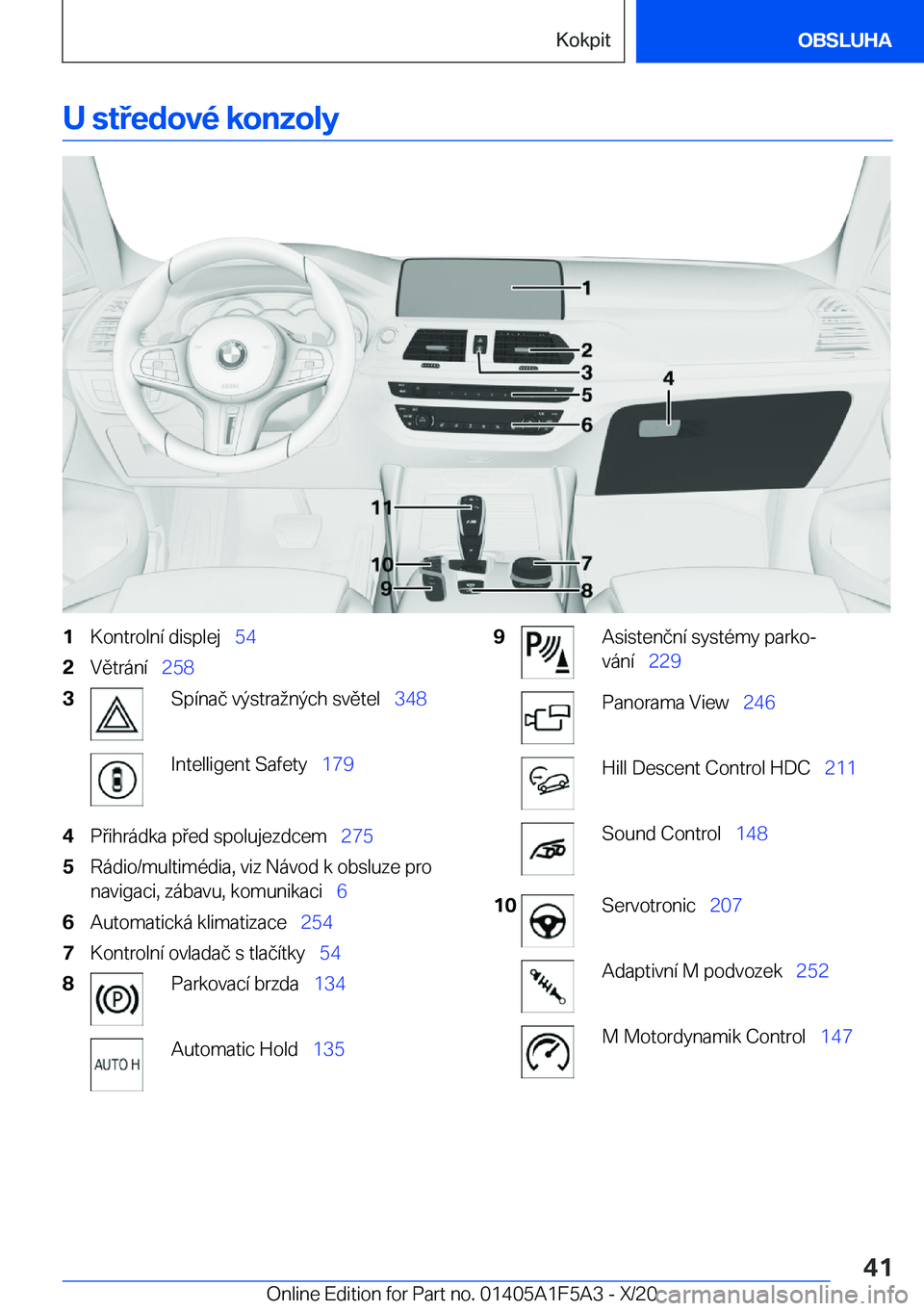 BMW X3 M 2021  Návod na použití (in Czech) �U��s�t�e�d�o�v�