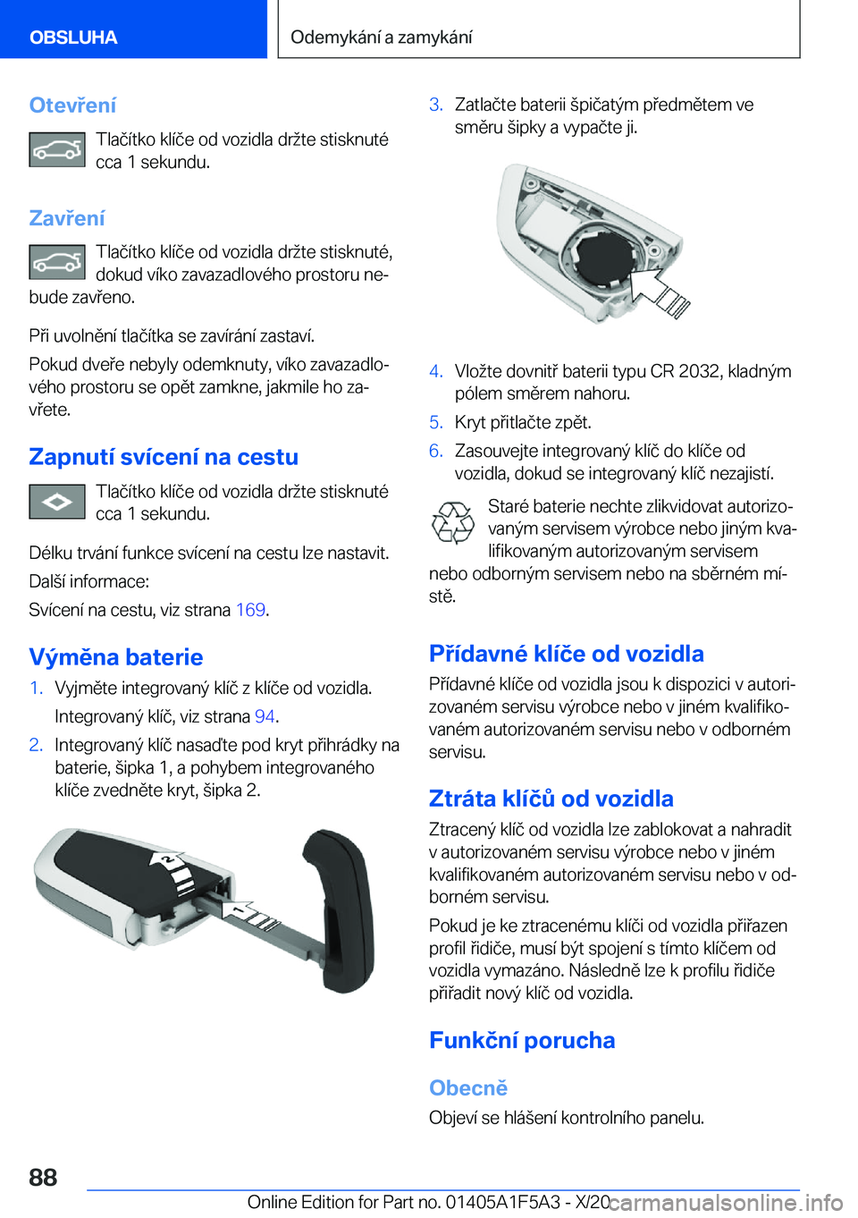 BMW X3 M 2021  Návod na použití (in Czech) �O�t�e�v�e�n�