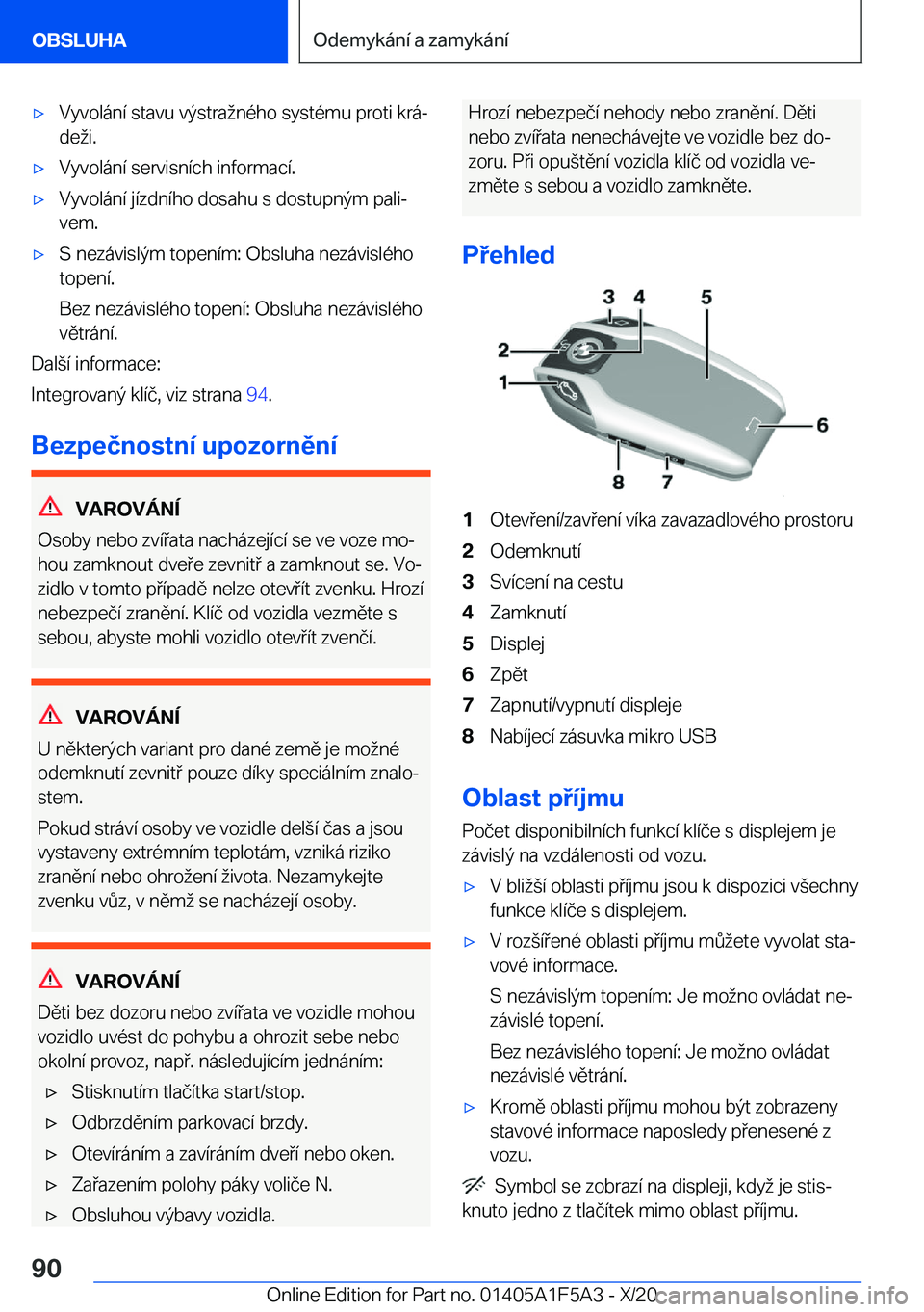 BMW X3 M 2021  Návod na použití (in Czech) 'x�V�y�v�o�l�
