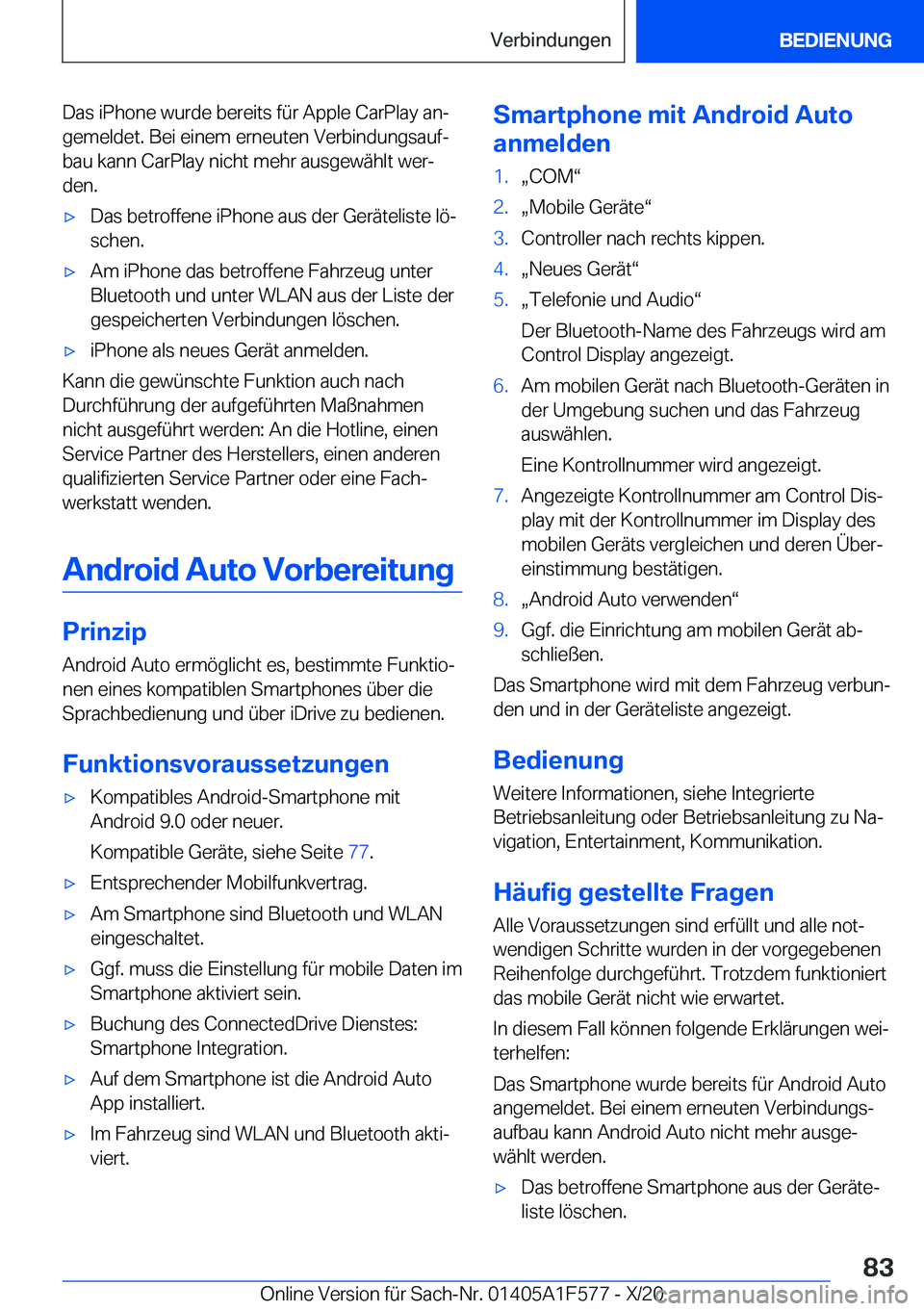 BMW X3 M 2021  Betriebsanleitungen (in German) �D�a�s��i�P�h�o�n�e��w�u�r�d�e��b�e�r�e�i�t�s��f�