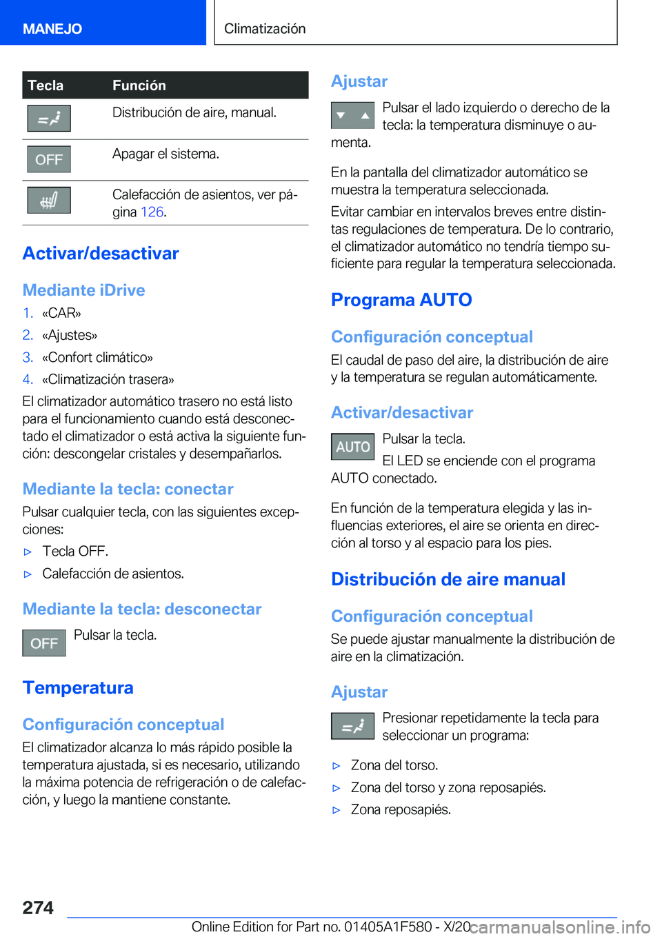 BMW X3 M 2021  Manuales de Empleo (in Spanish) �T�e�c�l�a�F�u�n�c�i�