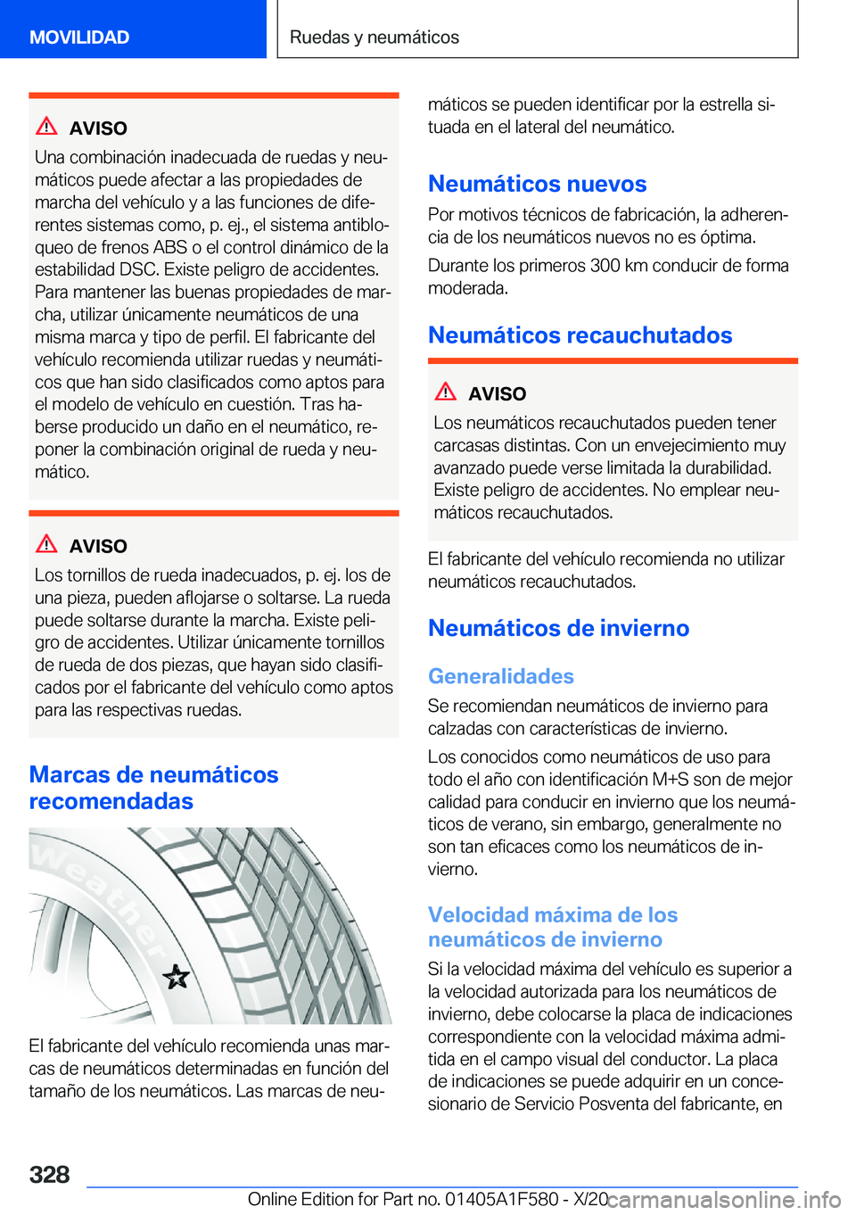 BMW X3 M 2021  Manuales de Empleo (in Spanish) �A�V�I�S�O
�U�n�a��c�o�m�b�i�n�a�c�i�