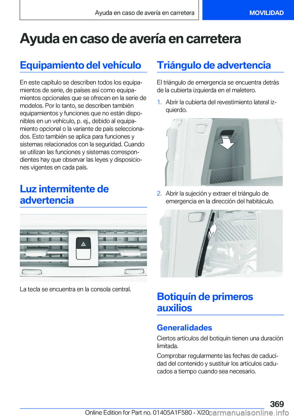 BMW X3 M 2021  Manuales de Empleo (in Spanish) �A�y�u�d�a��e�n��c�a�s�o��d�e��a�v�e�r�