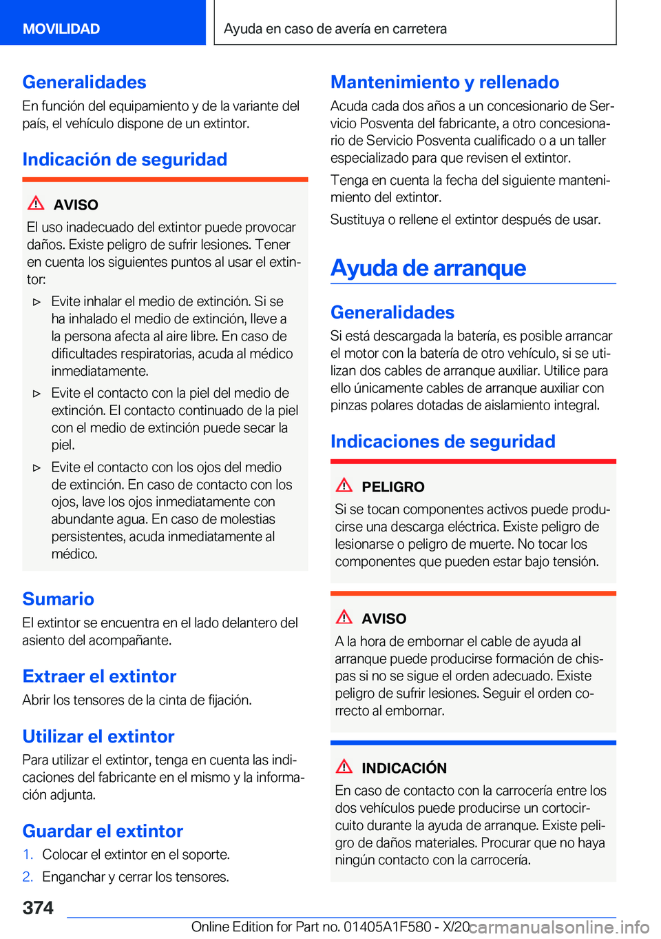 BMW X3 M 2021  Manuales de Empleo (in Spanish) �G�e�n�e�r�a�l�i�d�a�d�e�s
�E�n��f�u�n�c�i�