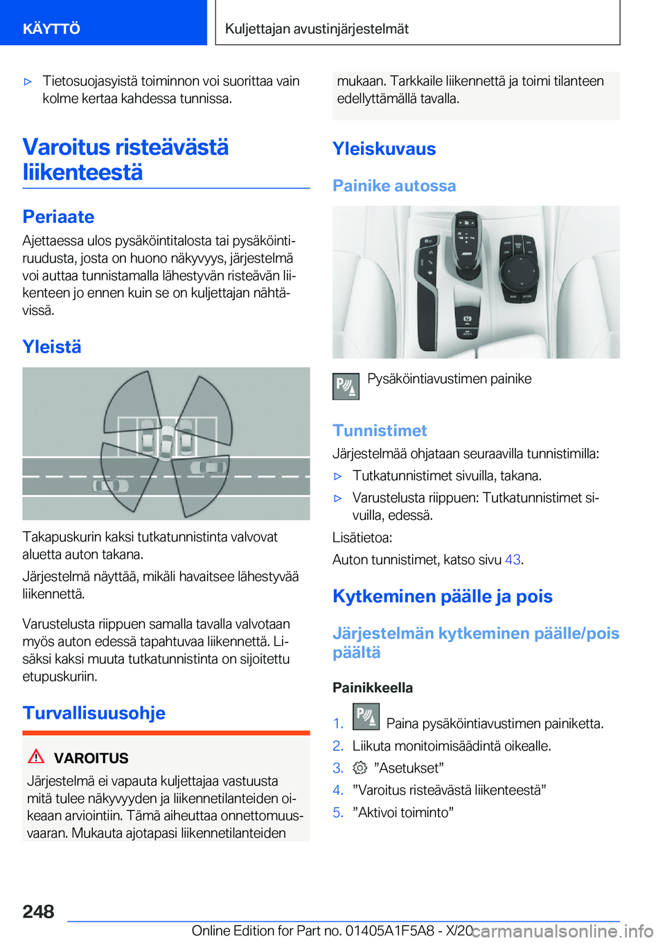 BMW X3 M 2021  Omistajan Käsikirja (in Finnish) 'x�T�i�e�t�o�s�u�o�j�a�s�y�i�s�t�