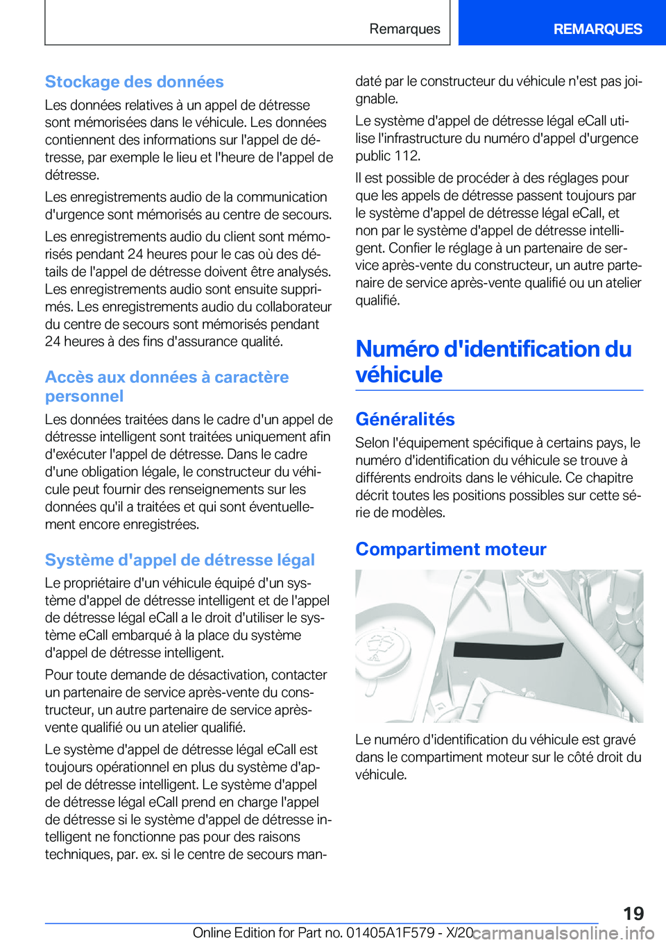 BMW X3 M 2021  Notices Demploi (in French) �S�t�o�c�k�a�g�e��d�e�s��d�o�n�n�é�e�s
�L�e�s��d�o�n�n�é�e�s��r�e�l�a�t�i�v�e�s��