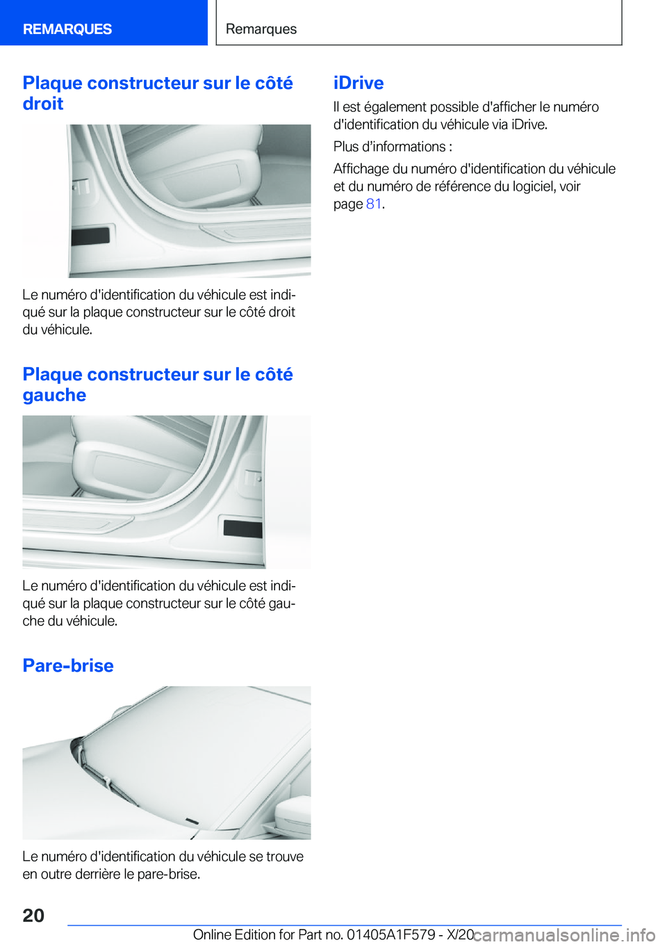 BMW X3 M 2021  Notices Demploi (in French) �P�l�a�q�u�e��c�o�n�s�t�r�u�c�t�e�u�r��s�u�r��l�e��c�