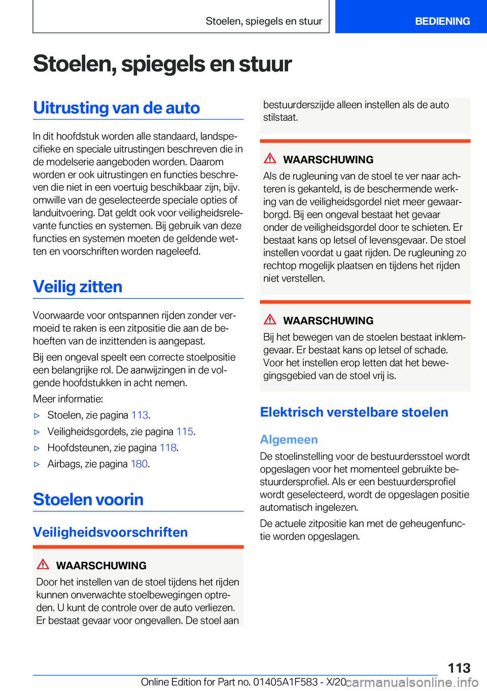 BMW X3 M 2021  Instructieboekjes (in Dutch) �S�t�o�e�l�e�n�,��s�p�i�e�g�e�l�s��e�n��s�t�u�u�r�U�i�t�r�u�s�t�i�n�g��v�a�n��d�e��a�u�t�o
�I�n��d�i�t��h�o�o�f�d�s�t�u�k��w�o�r�d�e�n��a�l�l�e��s�t�a�n�d�a�a�r�d�,��l�a�n�d�s�p�ej�c�i�f�