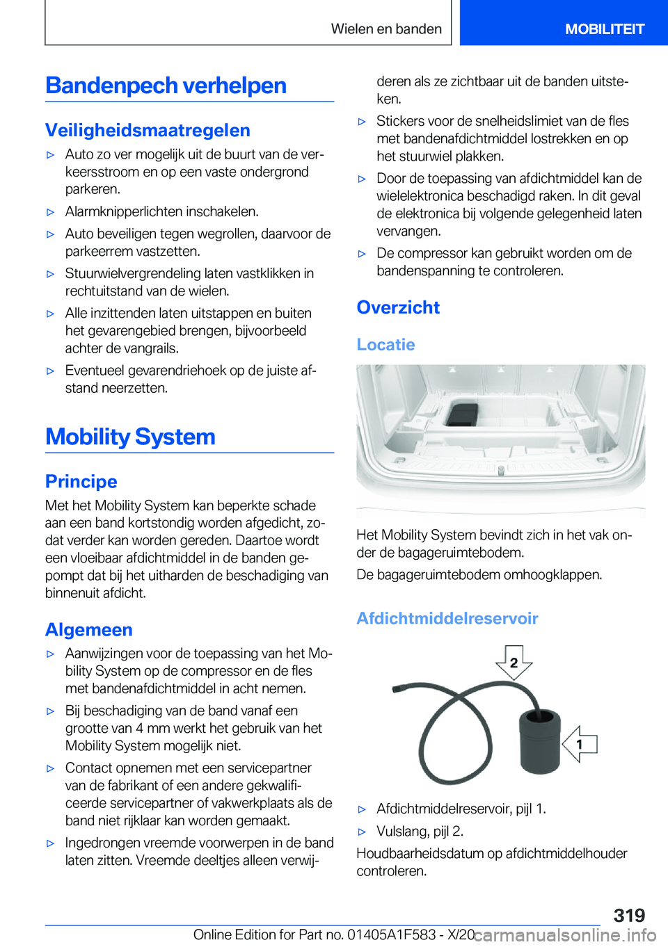 BMW X3 M 2021  Instructieboekjes (in Dutch) �B�a�n�d�e�n�p�e�c�h��v�e�r�h�e�l�p�e�n
�V�e�i�l�i�g�h�e�i�d�s�m�a�a�t�r�e�g�e�l�e�n
'x�A�u�t�o��z�o��v�e�r��m�o�g�e�l�i�j�k��u�i�t��d�e��b�u�u�r�t��v�a�n��d�e��v�e�rj�k�e�e�r�s�s�t�r�o