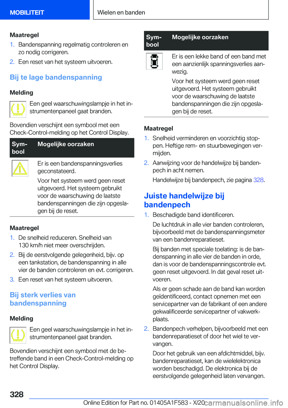 BMW X3 M 2021  Instructieboekjes (in Dutch) �M�a�a�t�r�e�g�e�l�1�.�B�a�n�d�e�n�s�p�a�n�n�i�n�g��r�e�g�e�l�m�a�t�i�g��c�o�n�t�r�o�l�e�r�e�n��e�n�z�o��n�o�d�i�g��c�o�r�r�i�g�e�r�e�n�.�2�.�E�e�n��r�e�s�e�t��v�a�n��h�e�t��s�y�s�t�e�e�m��u