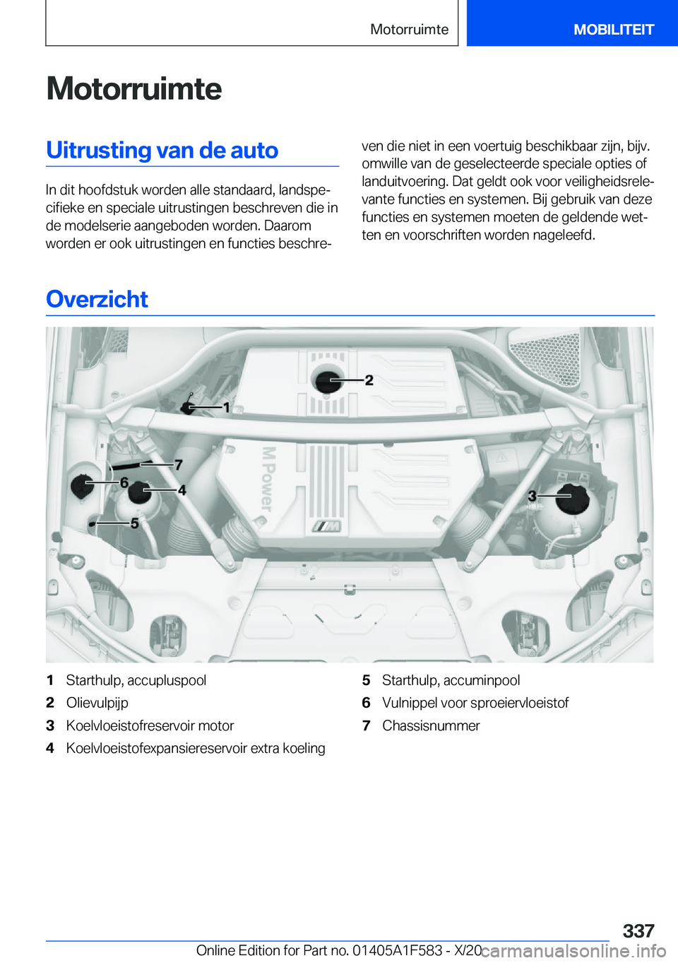 BMW X3 M 2021  Instructieboekjes (in Dutch) �M�o�t�o�r�r�u�i�m�t�e�U�i�t�r�u�s�t�i�n�g��v�a�n��d�e��a�u�t�o
�I�n��d�i�t��h�o�o�f�d�s�t�u�k��w�o�r�d�e�n��a�l�l�e��s�t�a�n�d�a�a�r�d�,��l�a�n�d�s�p�ej�c�i�f�i�e�k�e��e�n��s�p�e�c�i�a�l�