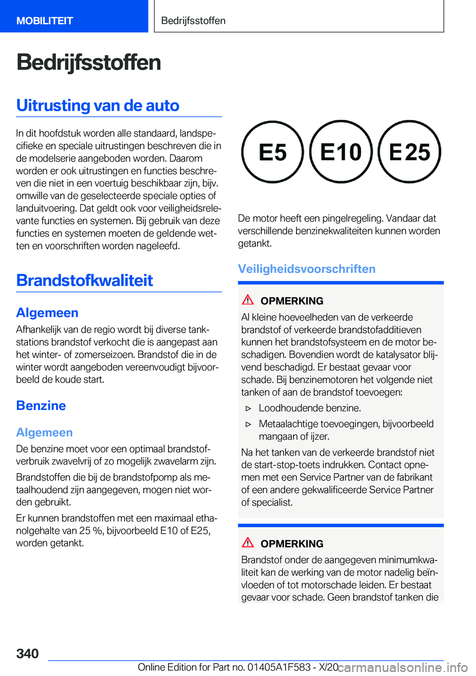 BMW X3 M 2021  Instructieboekjes (in Dutch) �B�e�d�r�i�j�f�s�s�t�o�f�f�e�n�U�i�t�r�u�s�t�i�n�g��v�a�n��d�e��a�u�t�o
�I�n��d�i�t��h�o�o�f�d�s�t�u�k��w�o�r�d�e�n��a�l�l�e��s�t�a�n�d�a�a�r�d�,��l�a�n�d�s�p�ej�c�i�f�i�e�k�e��e�n��s�p�e�