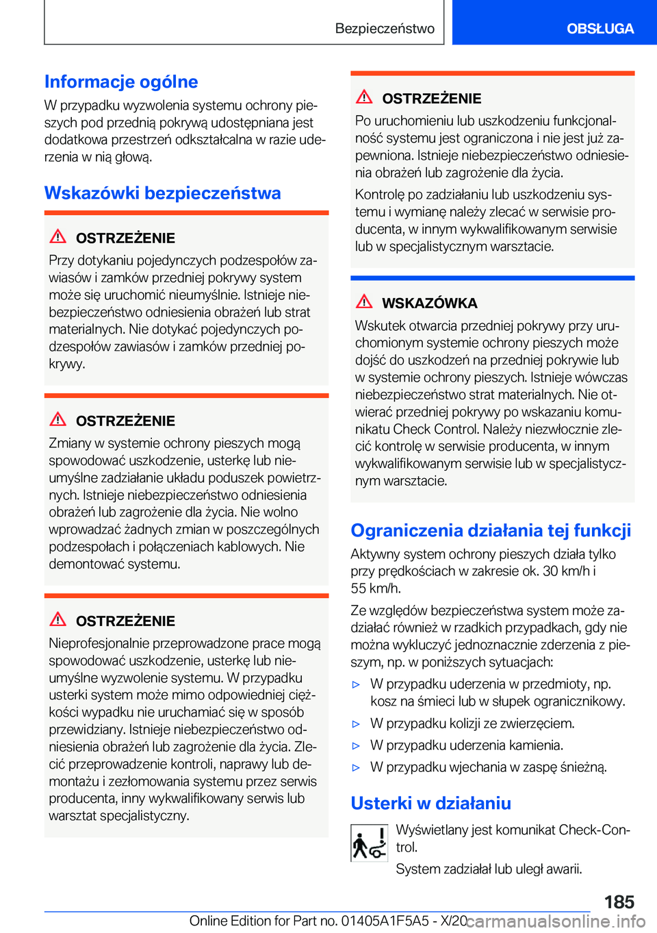 BMW X3 M 2021  Instrukcja obsługi (in Polish) �I�n�f�o�r�m�a�c�j�e��o�g�