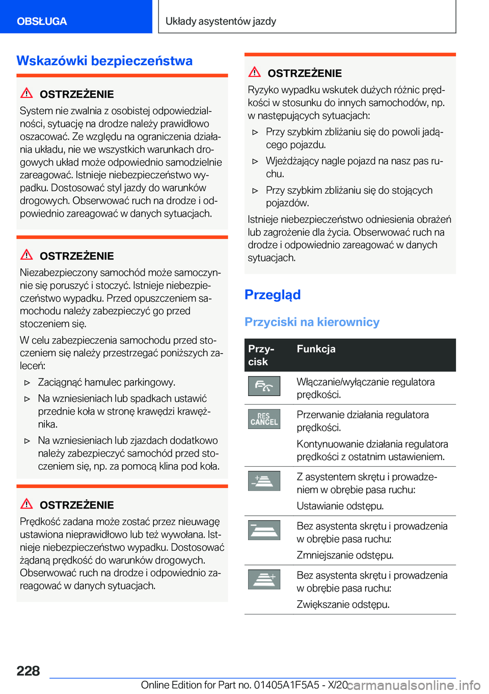 BMW X3 M 2021  Instrukcja obsługi (in Polish) �W�s�k�a�z�