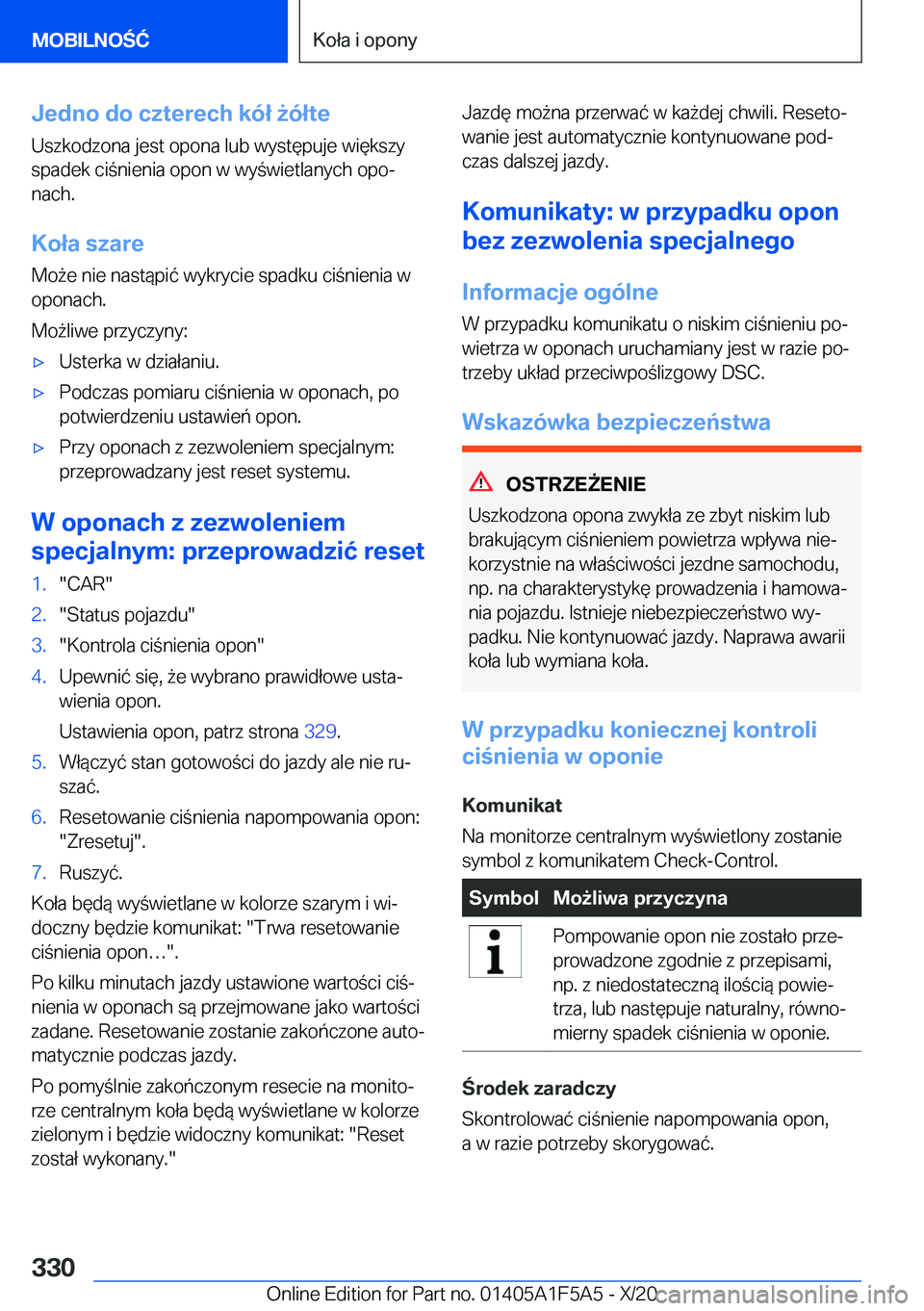 BMW X3 M 2021  Instrukcja obsługi (in Polish) �J�e�d�n�o��d�o��c�z�t�e�r�e�c�h��k�