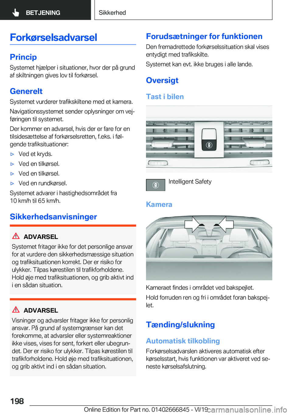 BMW X3 M 2020  InstruktionsbØger (in Danish) �F�o�r�k�
