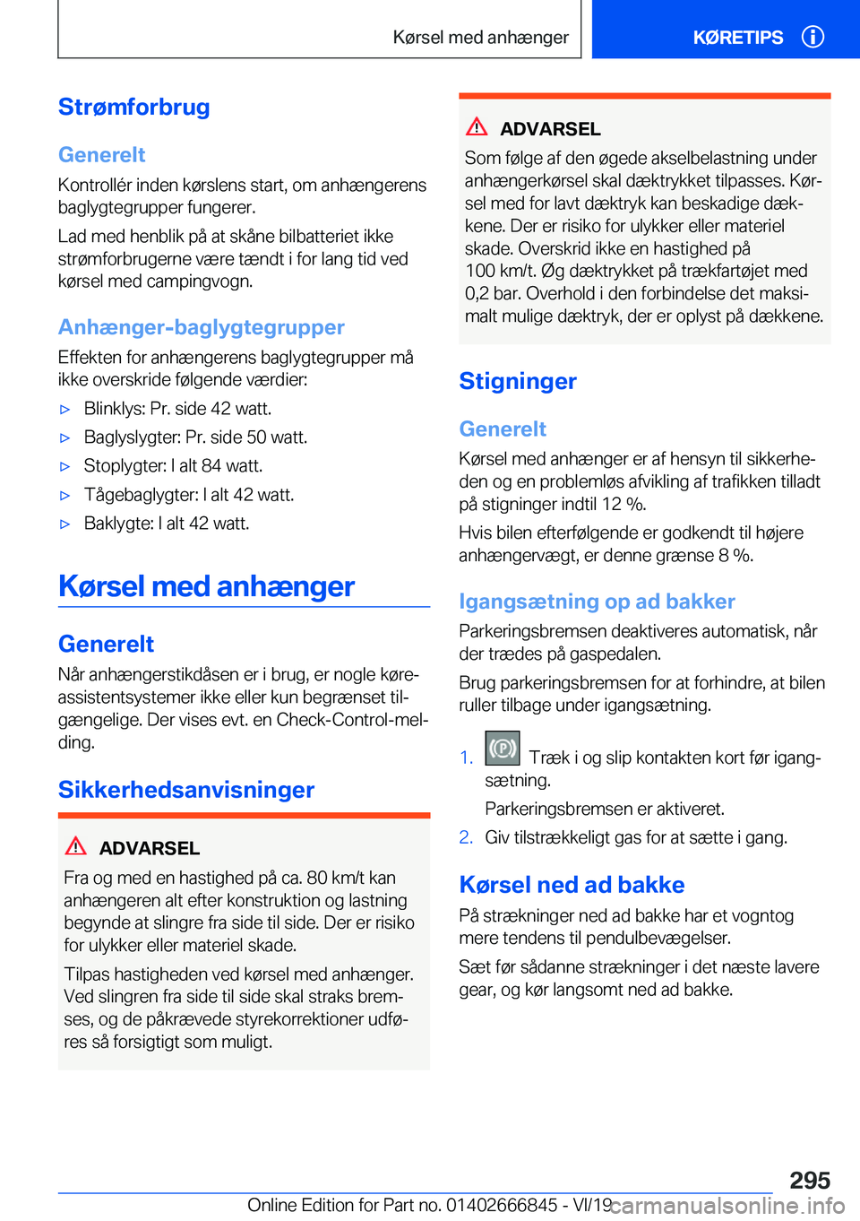 BMW X3 M 2020  InstruktionsbØger (in Danish) �S�t�r�