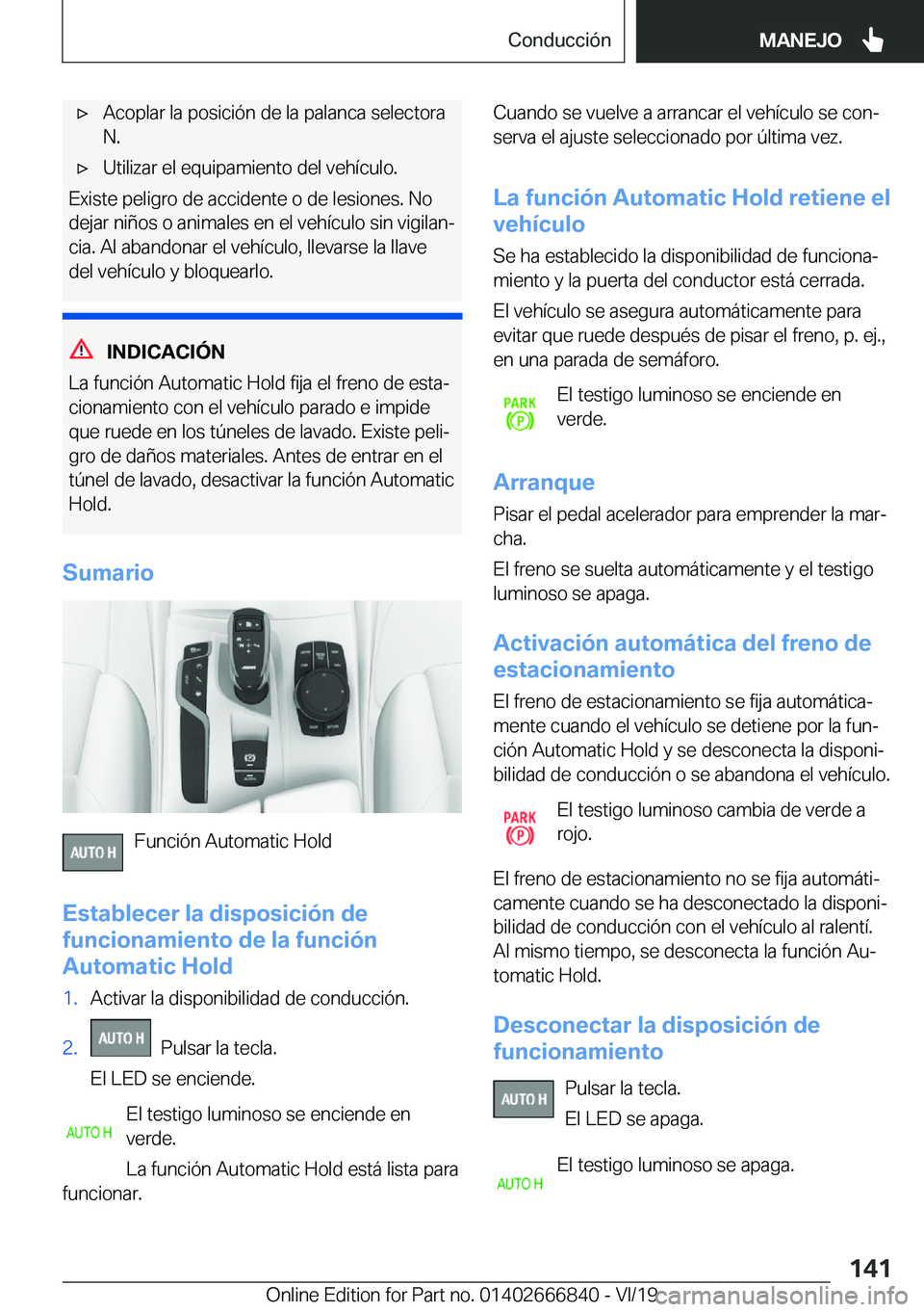 BMW X3 M 2020  Manuales de Empleo (in Spanish) x�A�c�o�p�l�a�r��l�a��p�o�s�i�c�i�