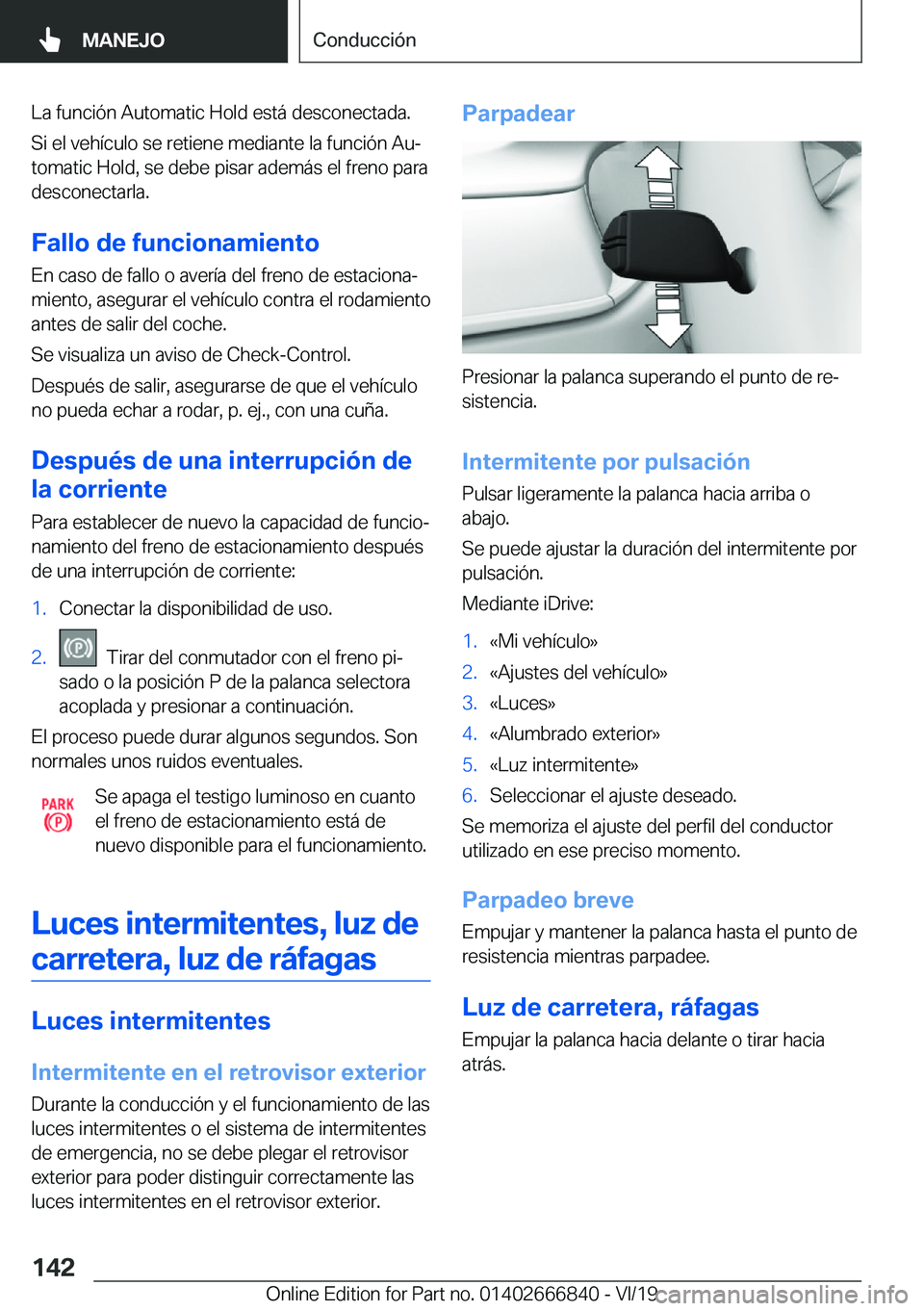 BMW X3 M 2020  Manuales de Empleo (in Spanish) �L�a��f�u�n�c�i�