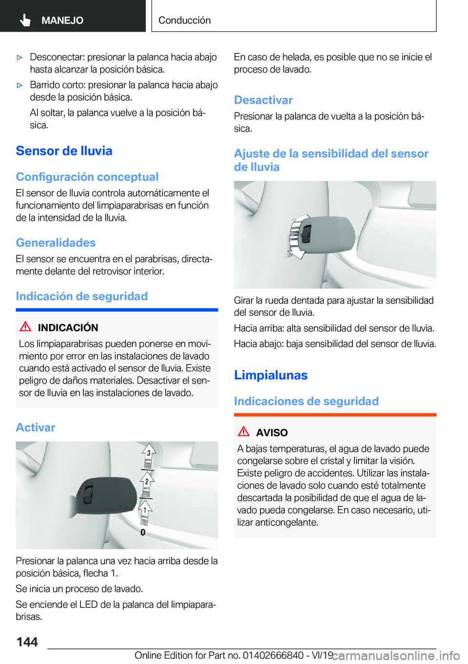 BMW X3 M 2020  Manuales de Empleo (in Spanish) x�D�e�s�c�o�n�e�c�t�a�r�:��p�r�e�s�i�o�n�a�r��l�a��p�a�l�a�n�c�a��h�a�c�i�a��a�b�a�j�o
�h�a�s�t�a��a�l�c�a�n�z�a�r��l�a��p�o�s�i�c�i�