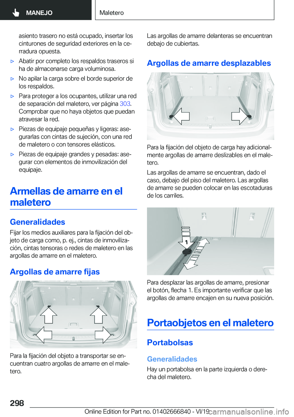 BMW X3 M 2020  Manuales de Empleo (in Spanish) �a�s�i�e�n�t�o��t�r�a�s�e�r�o��n�o��e�s�t�