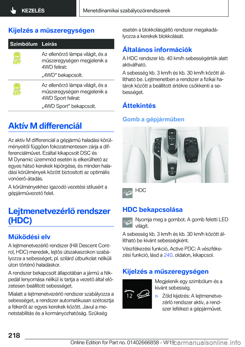 BMW X3 M 2020  Kezelési útmutató (in Hungarian) �K�i�j�e�l�z�