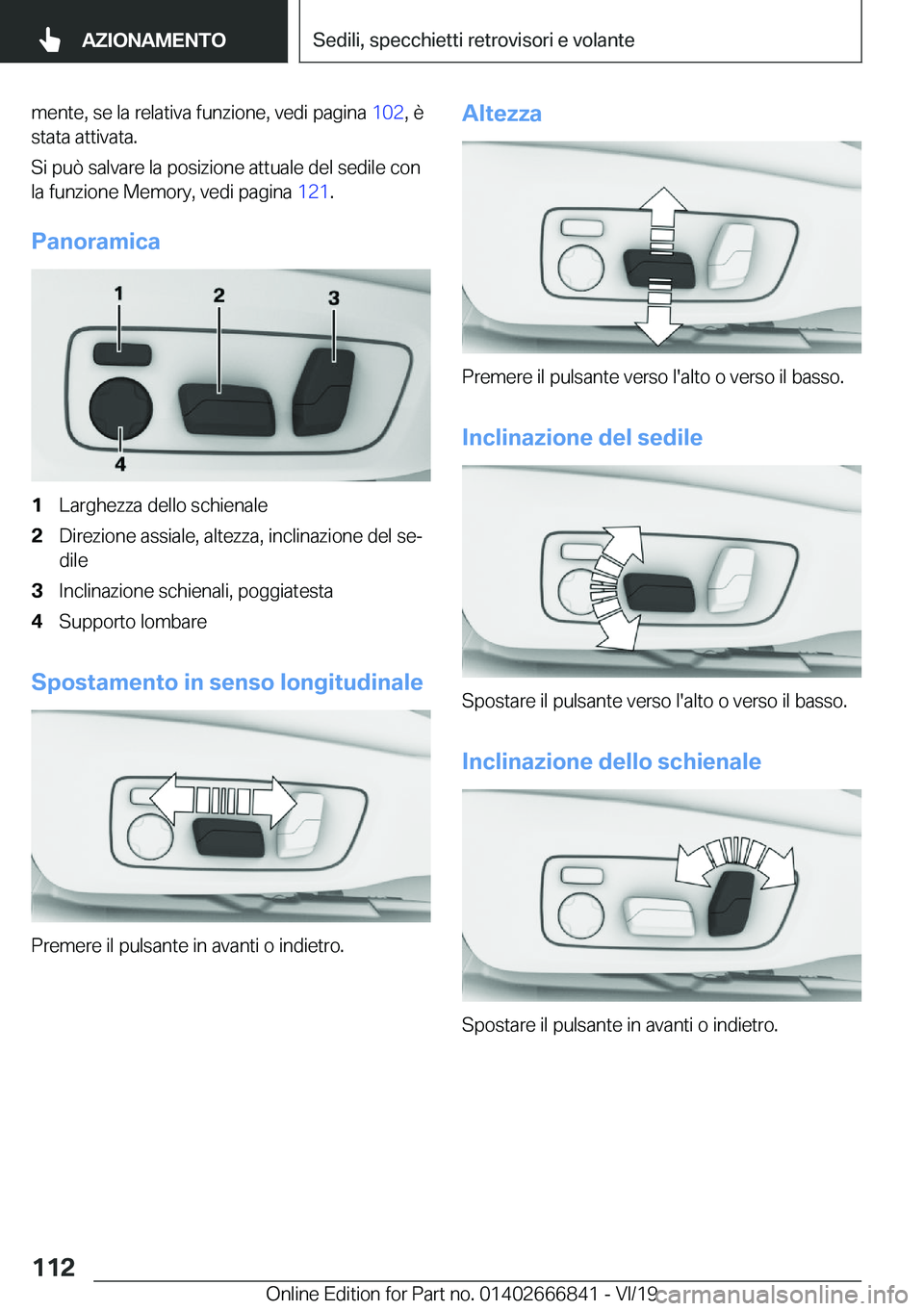 BMW X3 M 2020  Libretti Di Uso E manutenzione (in Italian) �m�e�n�t�e�,��s�e��l�a��r�e�l�a�t�i�v�a��f�u�n�z�i�o�n�e�,��v�e�d�i��p�a�g�i�n�a��1�0�2�,��è
�s�t�a�t�a��a�t�t�i�v�a�t�a�.
�S�i��p�u�