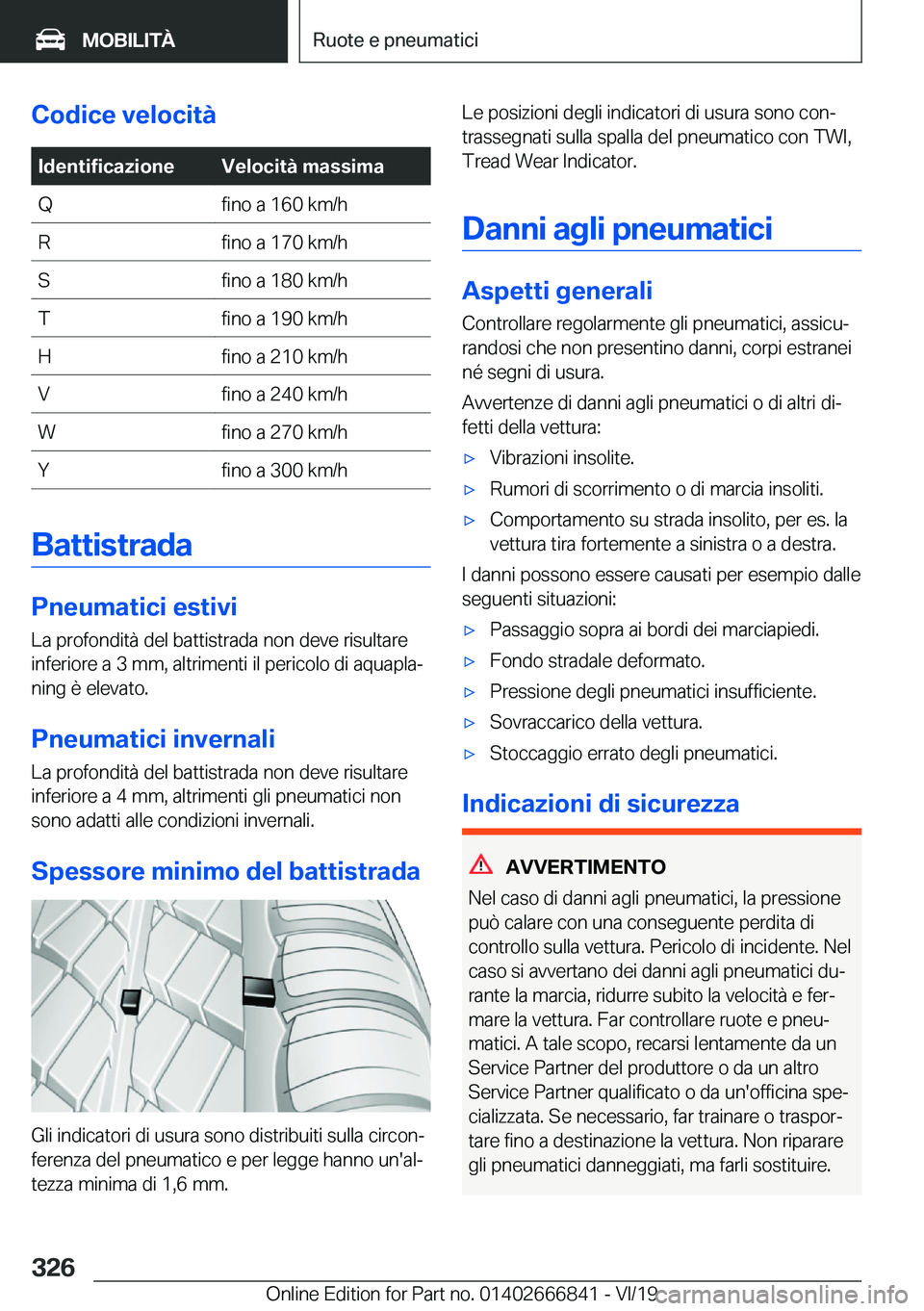 BMW X3 M 2020  Libretti Di Uso E manutenzione (in Italian) �C�o�d�i�c�e��v�e�l�o�c�i�t�
