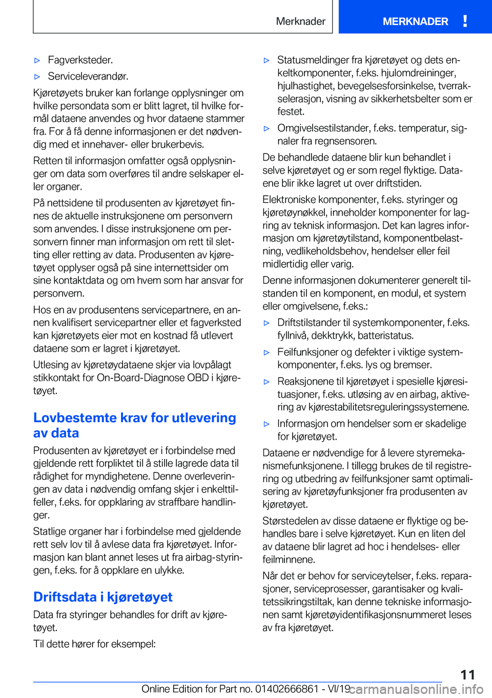 BMW X3 M 2020  InstruksjonsbØker (in Norwegian) 'x�F�a�g�v�e�r�k�s�t�e�d�e�r�.'x�S�e�r�v�i�c�e�l�e�v�e�r�a�n�d�