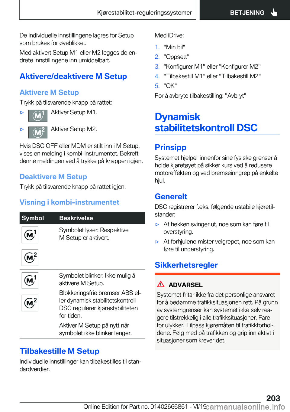 BMW X3 M 2020  InstruksjonsbØker (in Norwegian) �D�e��i�n�d�i�v�i�d�u�e�l�l�e��i�n�n�s�t�i�l�l�i�n�g�e�n�e��l�a�g�r�e�s��f�o�r��S�e�t�u�p�s�o�m��b�r�u�k�e�s��f�o�r��